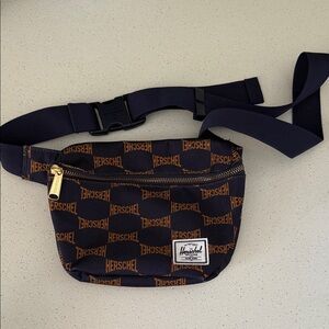 Herschel Supply Company Black and Gold Belt Bag